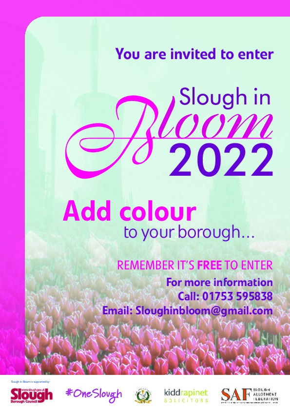 Slough in Bloom 2022 A4 poster