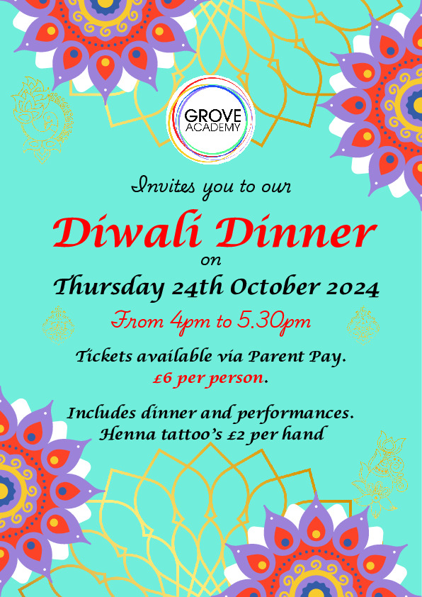 Diwali Poster and dinner menu